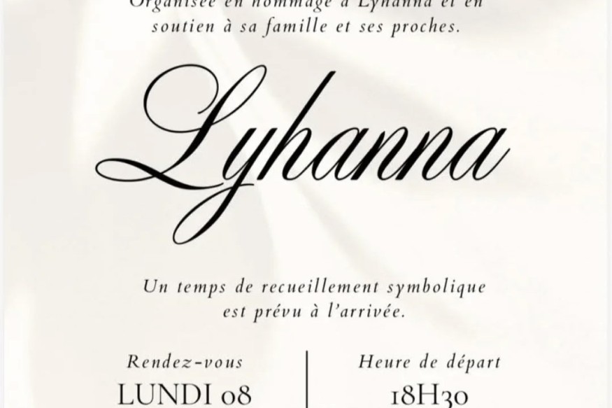 Rochefort : une marche blanche en hommage à Lyhanna ce lundi soir